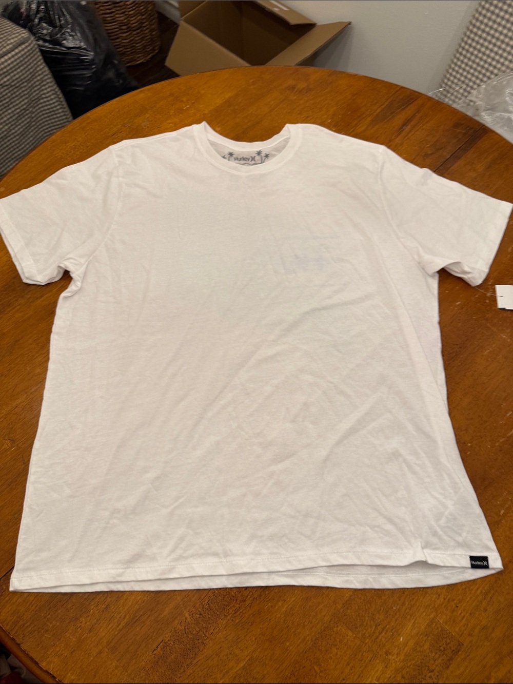 Classic White Crew Neck Men’s T‑Shirt Hurley xxl